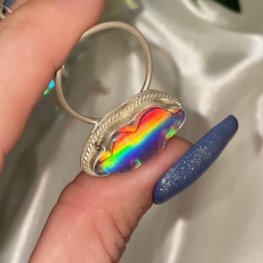 Handmade Aurora Opal Cloud Necklace S925