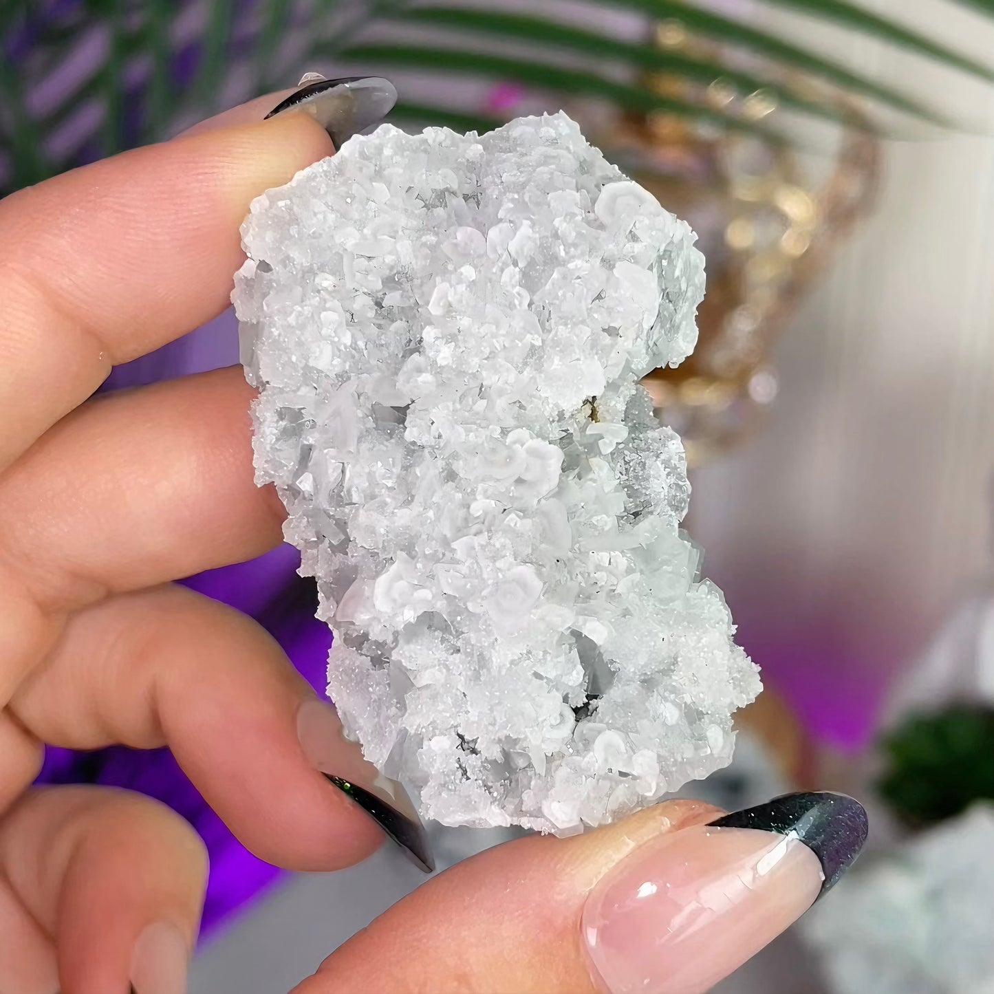 UV Reactive Fujian Fluorite w/ Coin Calcite