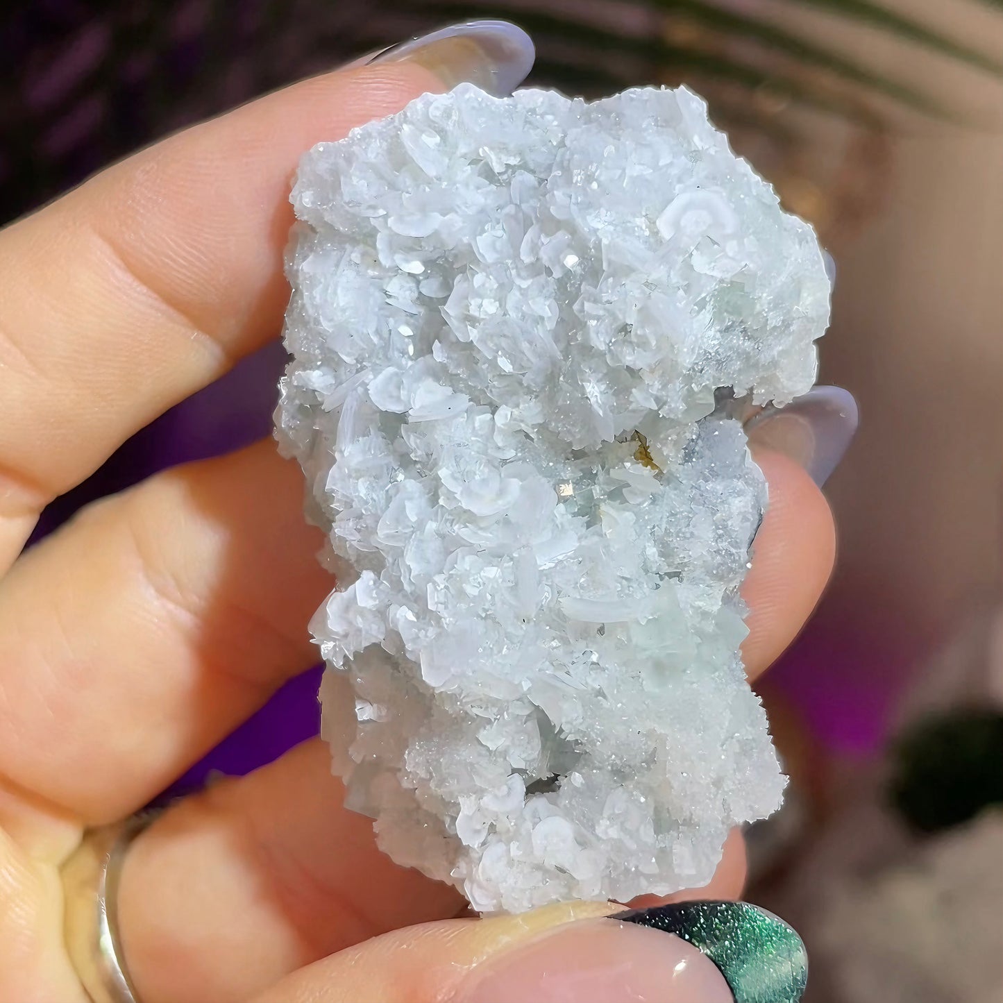 UV Reactive Fujian Fluorite w/ Coin Calcite