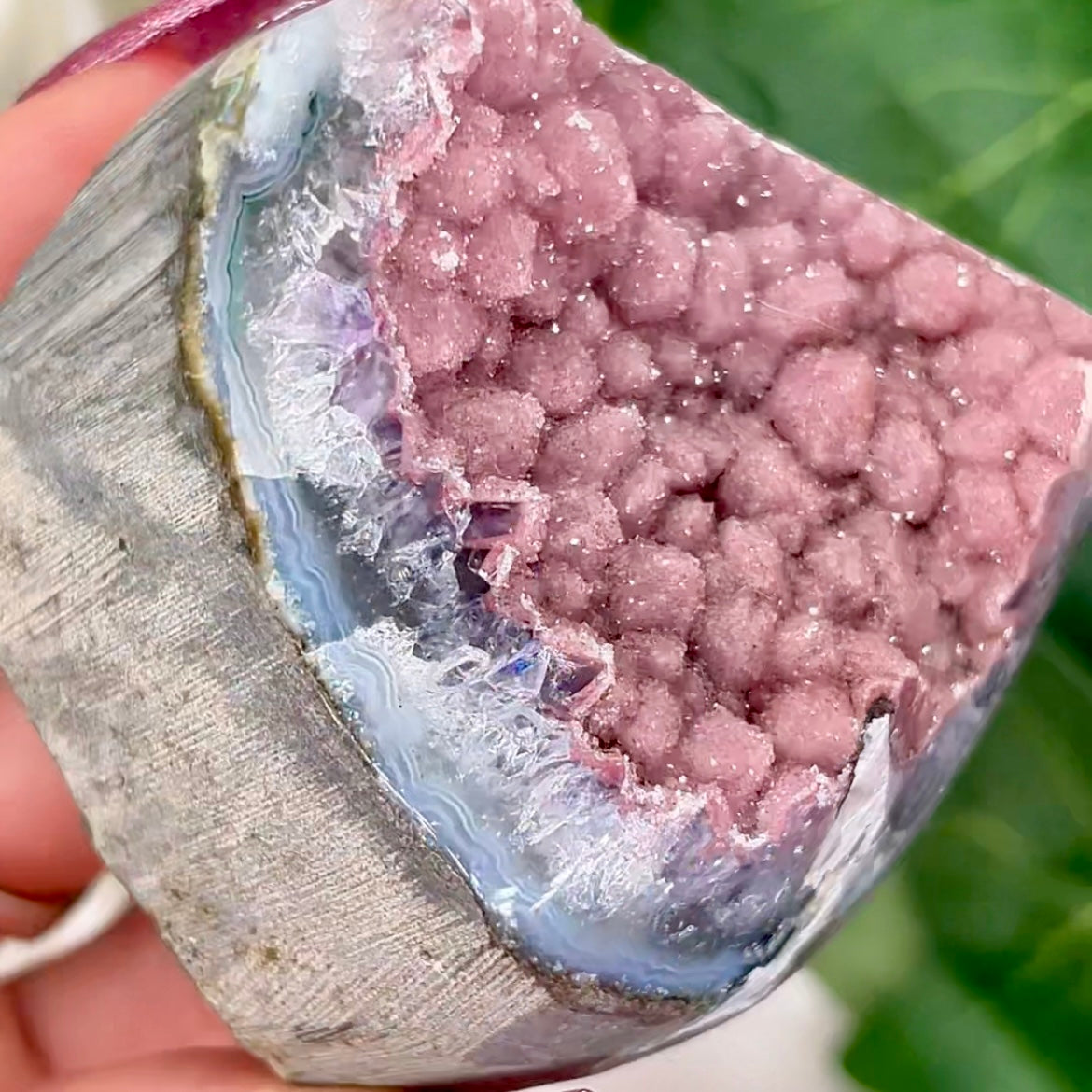 Pink Sugar Amethyst Cupcake