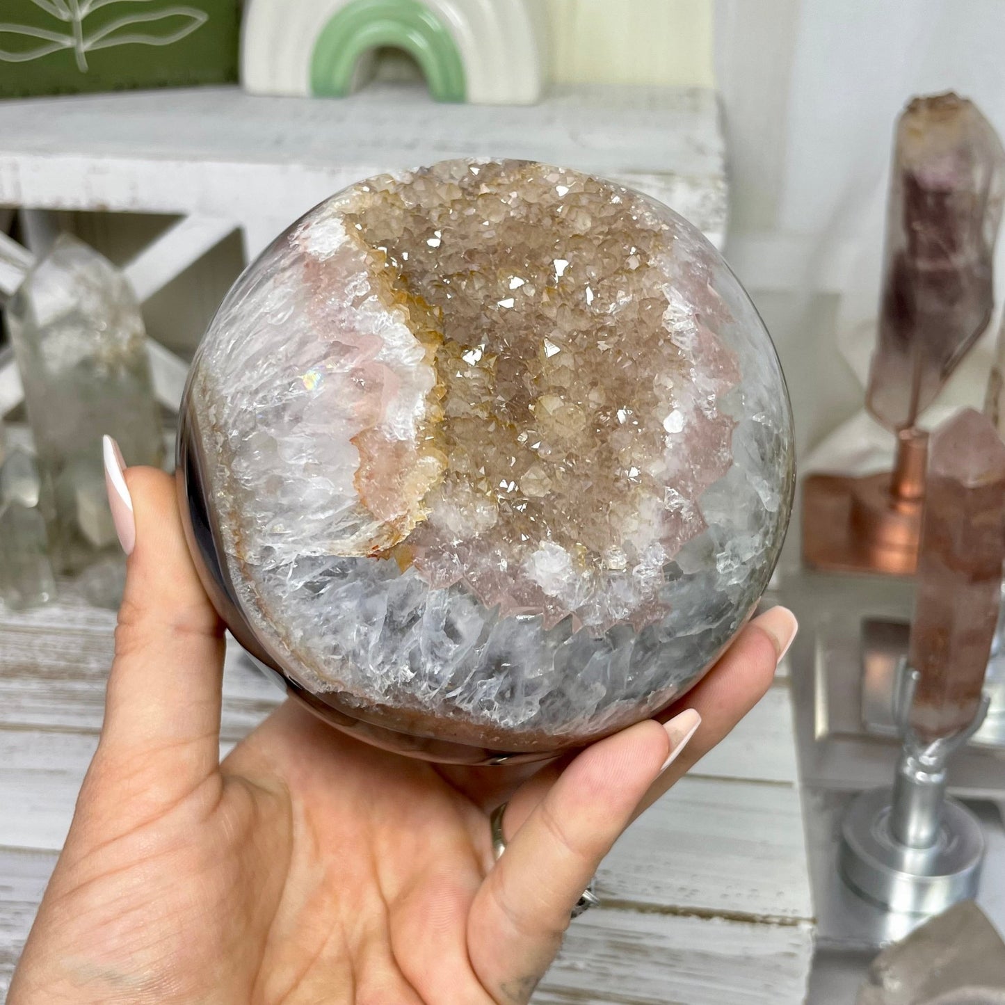 Druzy Agate Sphere - Jayde and Jewels