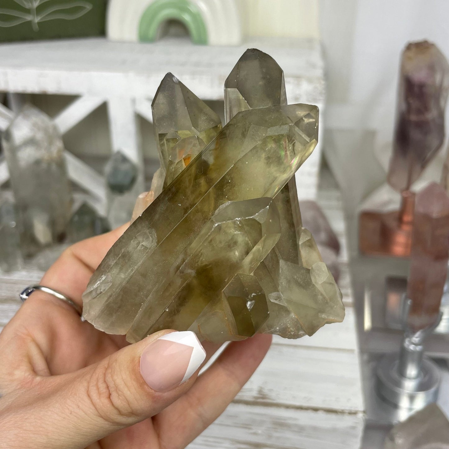 Phantom Citrine Cluster from Madagascar - Jayde and Jewels