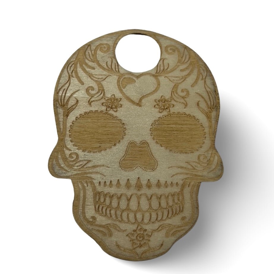 Wooden Skull Sphere Stand - Jayde and Jewels