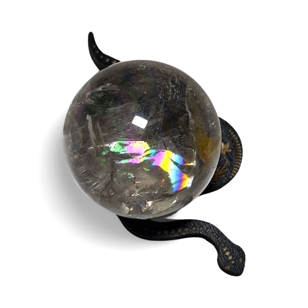 Wooden Snake Sphere Stand - Jayde and Jewels