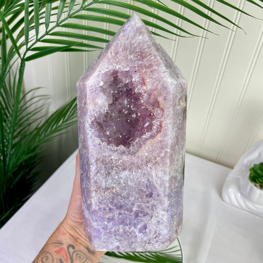 XL Pink Amethyst Tower