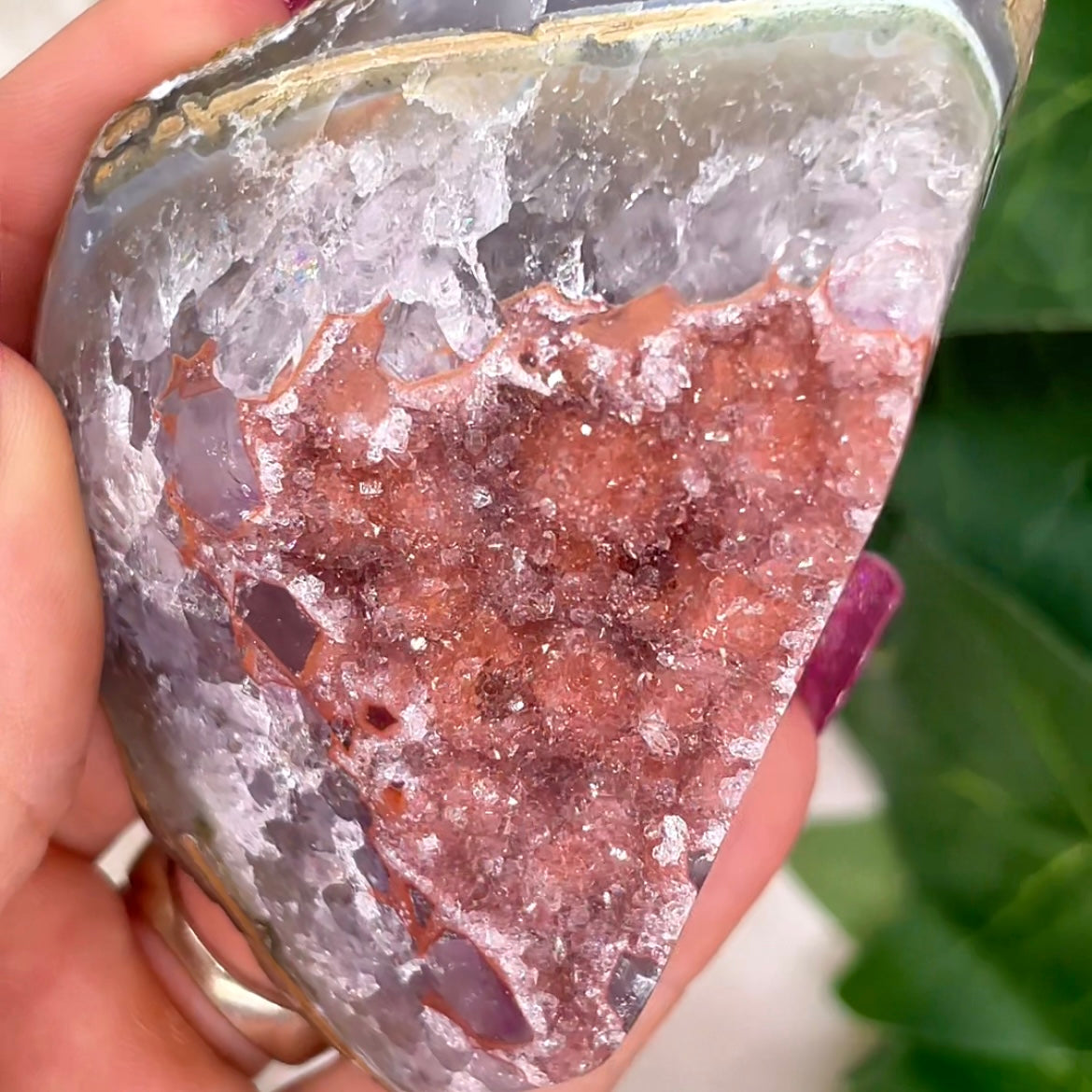 Red Sugar Amethyst Cluster