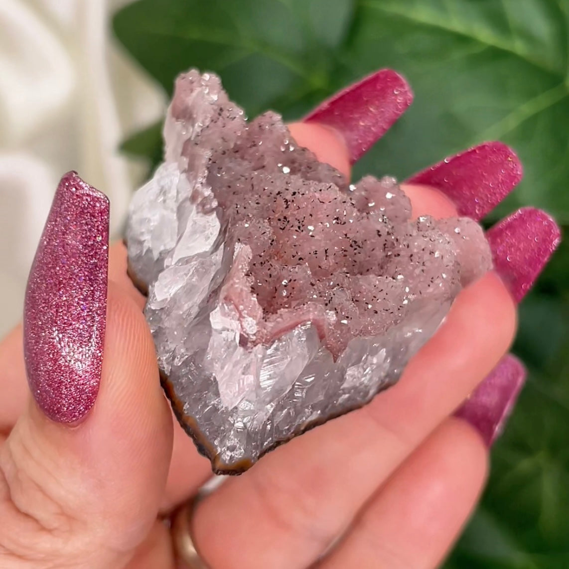 Pink Sugar Amethyst Cluster