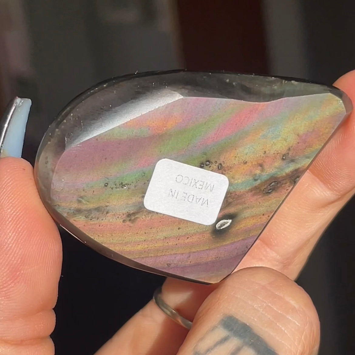 High Quality Rainbow Obsidian Heart