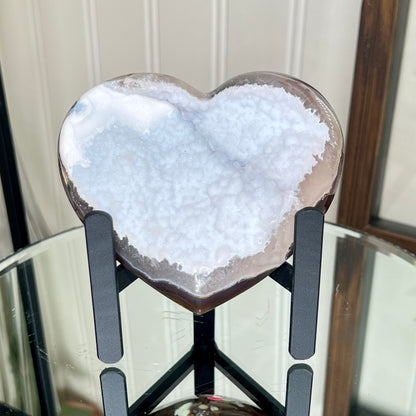 Blue Sugar Druzy Heart