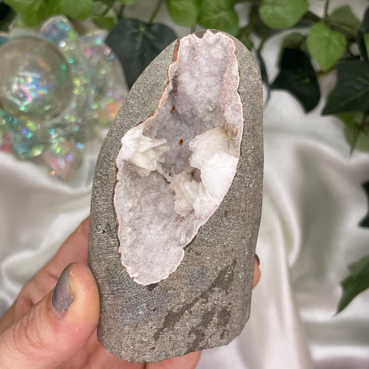 Scolecite Quartz Geode