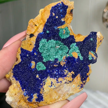 Druzy Azurite w/ Malachite