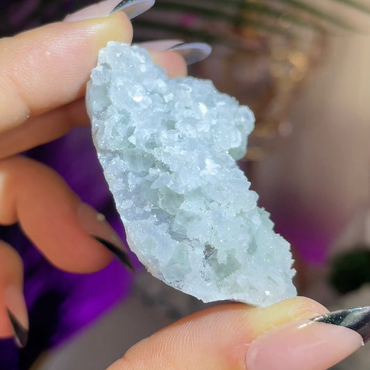 UV Reactive Fujian Fluorite w/ Coin Calcite