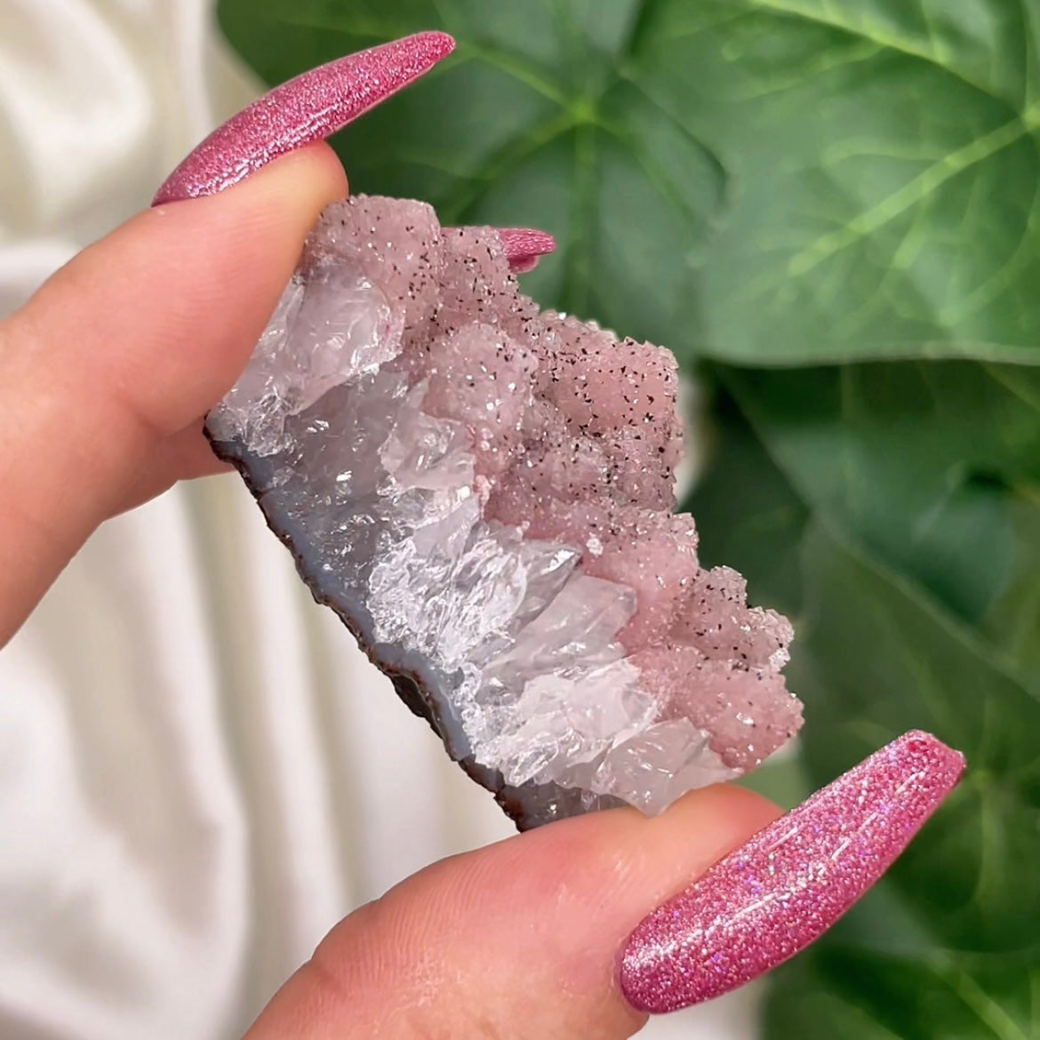 Pink Sugar Amethyst Cluster