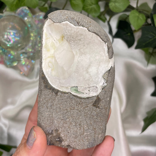 Scolecite Quartz Geode