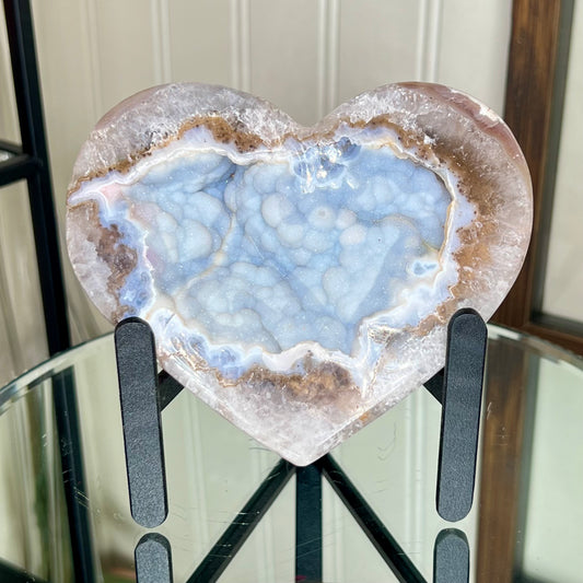 Blue Sugar Druzy Heart