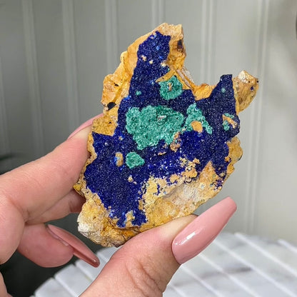 Druzy Azurite w/ Malachite