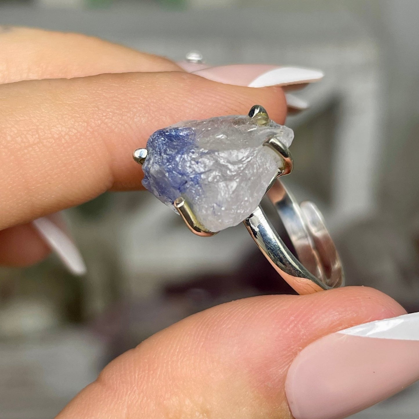 Adjustable Dumortierite Ring - Jayde and Jewels