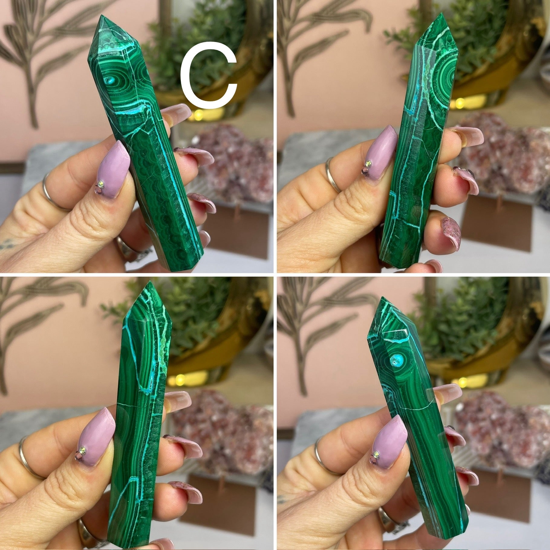 Chrysocolla Malachite Point *YOU CHOOSE* - Jayde and Jewels