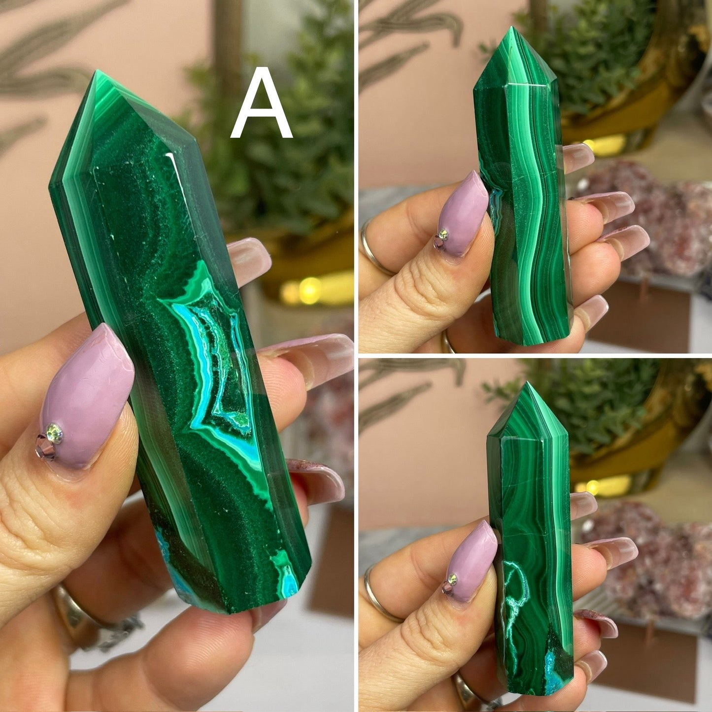 Chrysocolla Malachite Point *YOU CHOOSE* - Jayde and Jewels