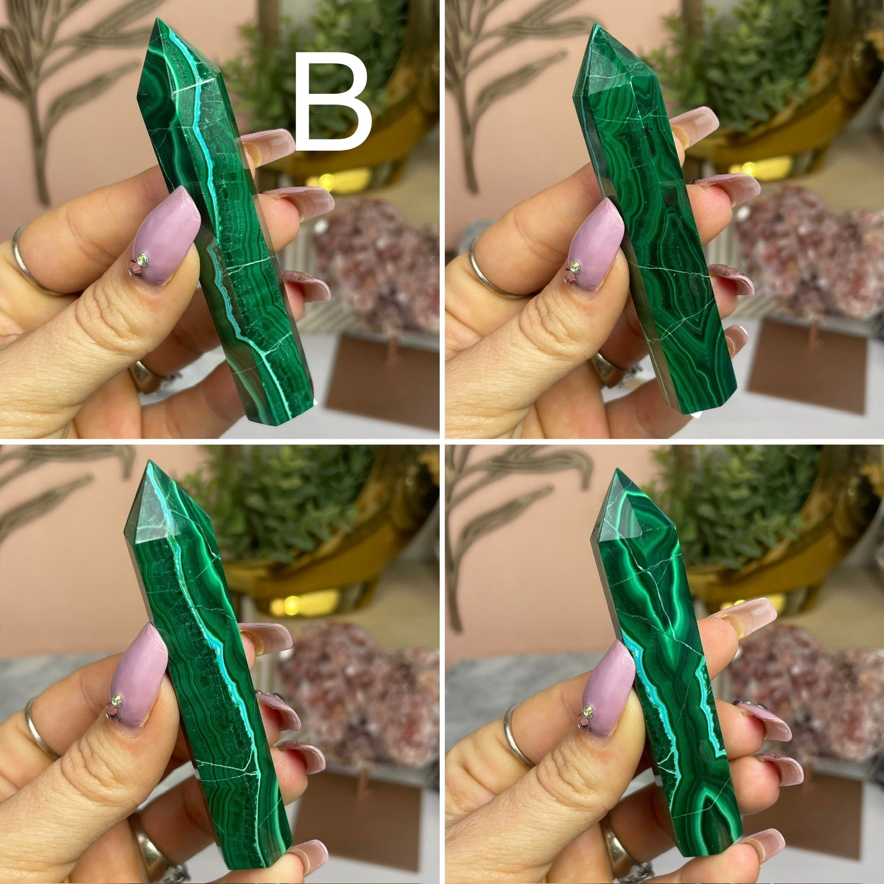 Chrysocolla Malachite Point *YOU CHOOSE* - Jayde and Jewels