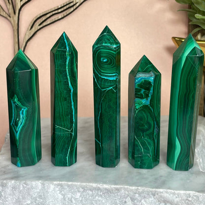 Chrysocolla Malachite Point *YOU CHOOSE* - Jayde and Jewels