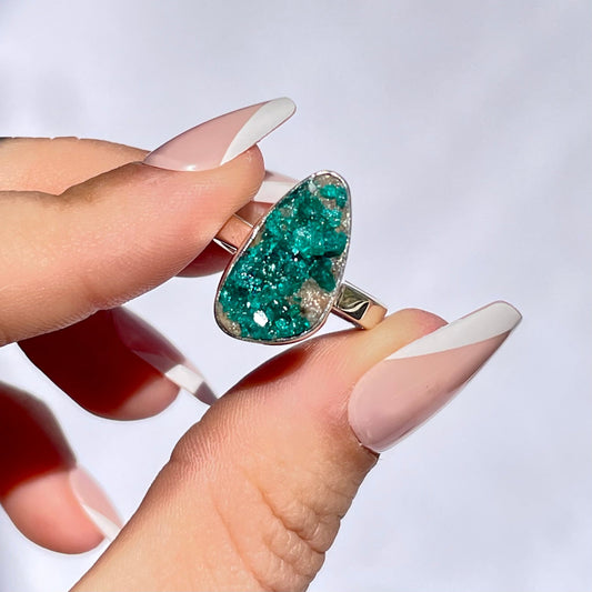 Dioptase Ring size 7 - Jayde and Jewels