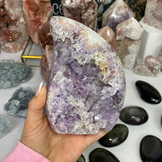 Pink Amethyst Flame - Jayde and Jewels