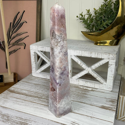 Pink Amethyst Obelisk - Jayde and Jewels