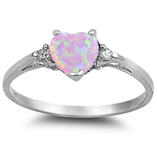 Pink Opal Heart & cubic zirconia - Jayde and Jewels