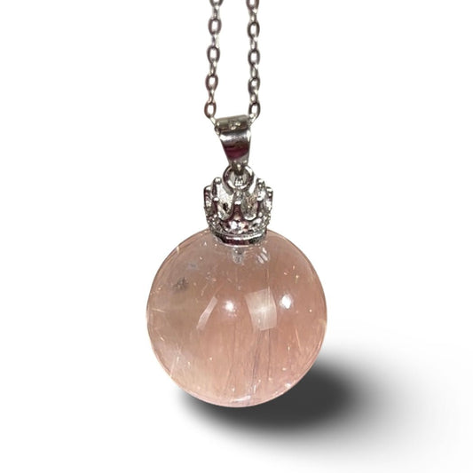 Pink Rutile Necklace - Jayde and Jewels