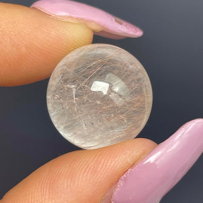 Pink Rutile Sphere - Jayde and Jewels