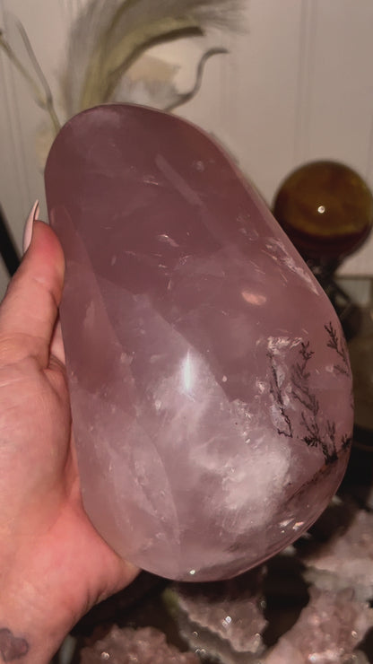 Dendritic Rose Quartz Freeform