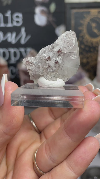 Apophyllite w/ Hematite & Calcite Specimen