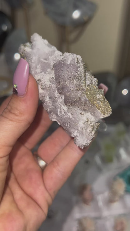 Pyrite Coated Fluorite