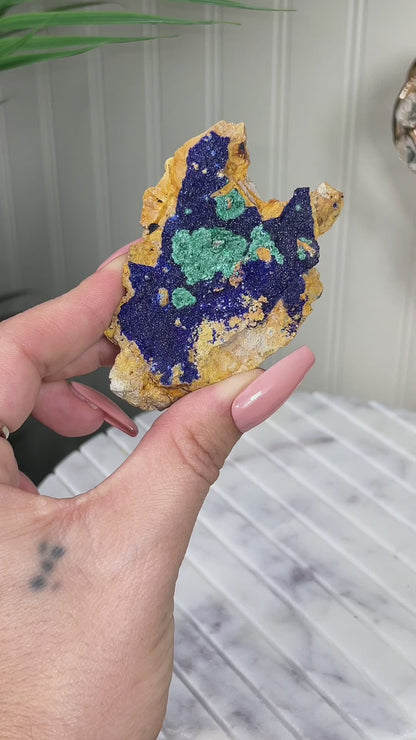 Druzy Azurite w/ Malachite