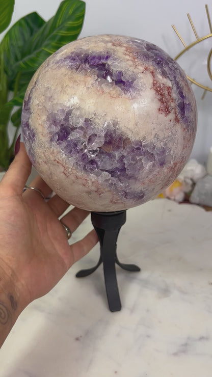 XL Pink Amethyst Sphere