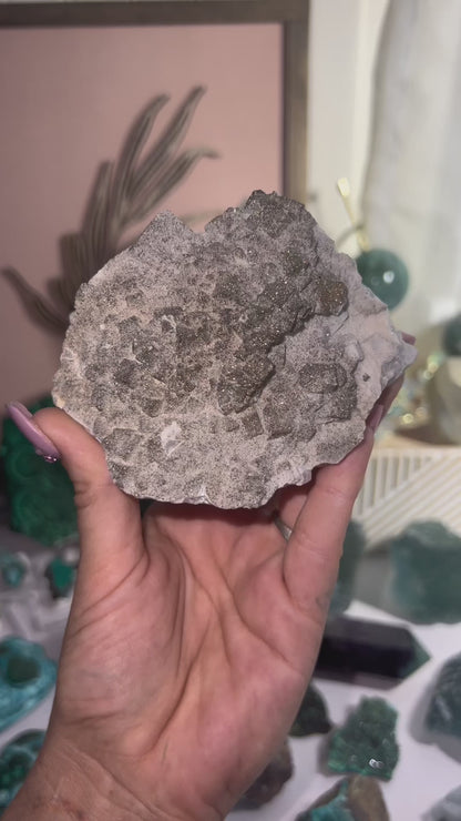 Large Pyrite Coated Fluorite