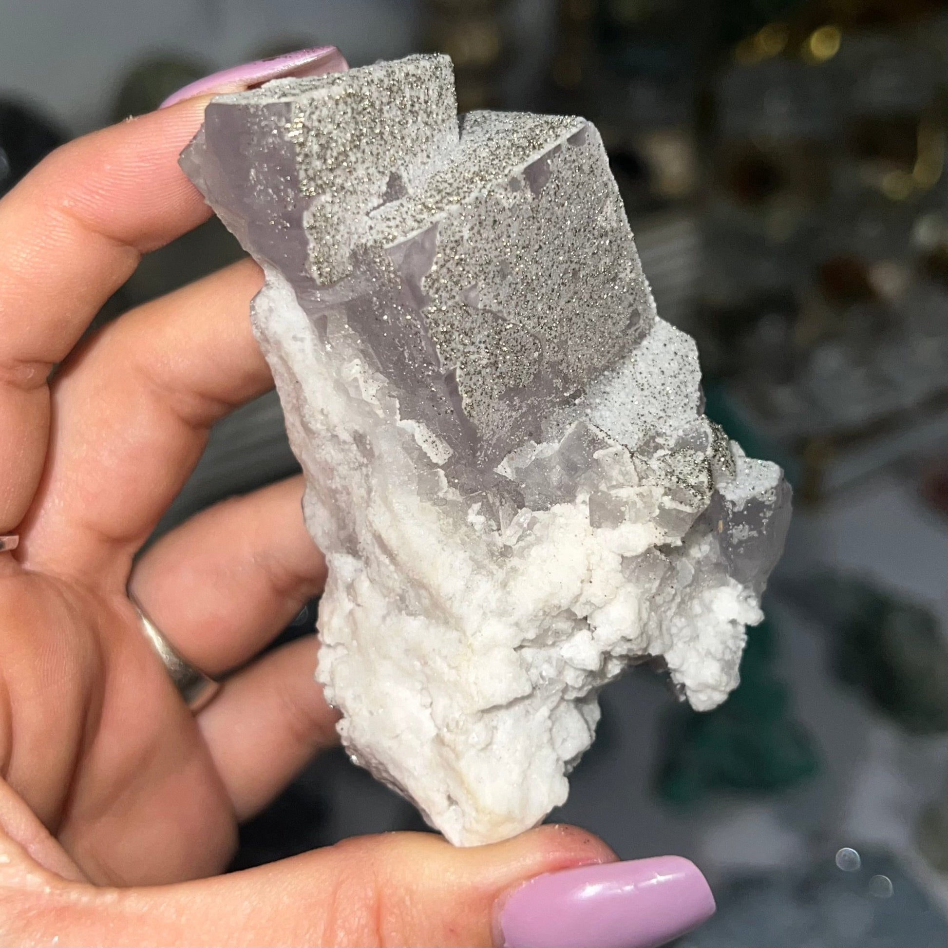 Pyrite Coated Fluorite - Jayde and Jewels