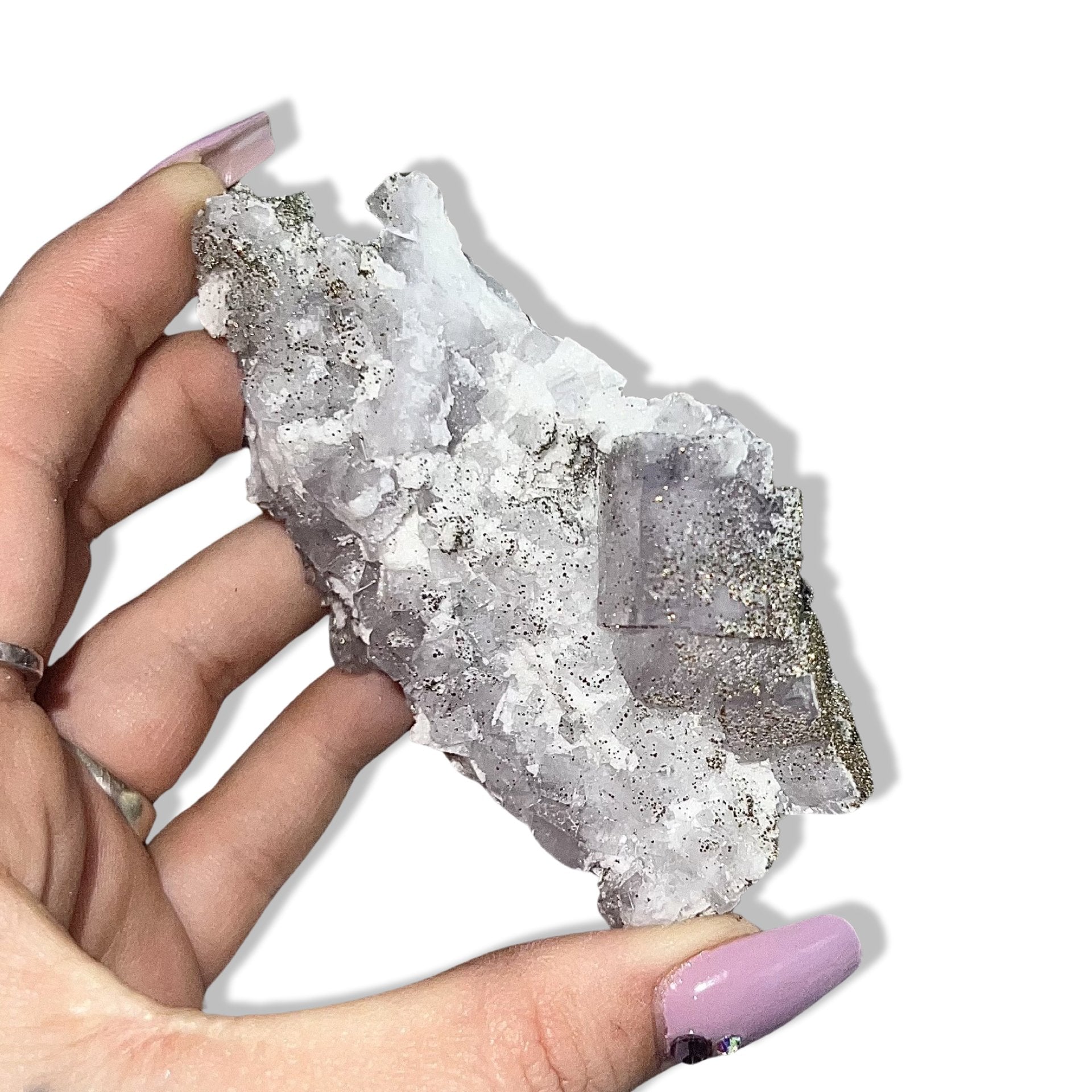 Pyrite Coated Fluorite - Jayde and Jewels