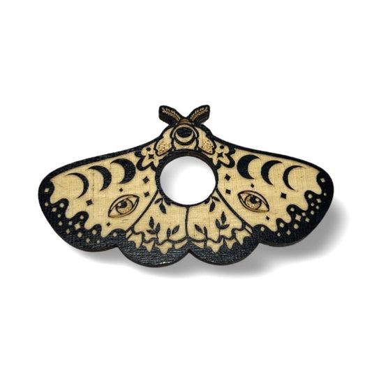 Wooden Celestial Luna Moth Sphere Stand - Jayde and Jewels